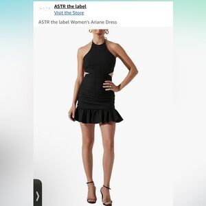 ASTR the label Women's Ariane dress in black. Size medium. NWT!